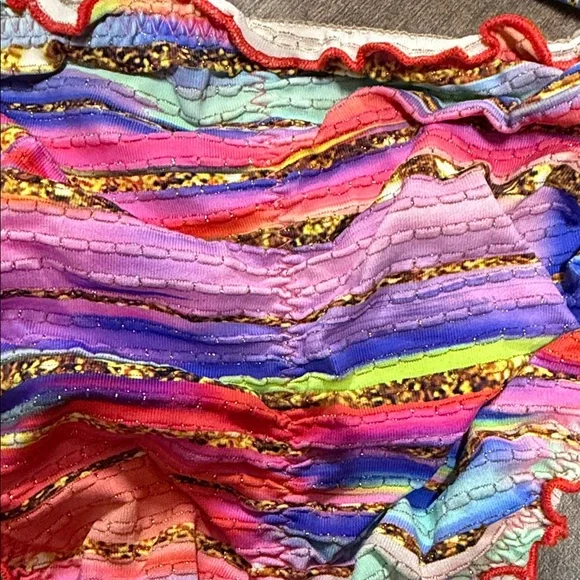 Luli Fama Multicolor and Gold Bikini - Picture 3 of 4